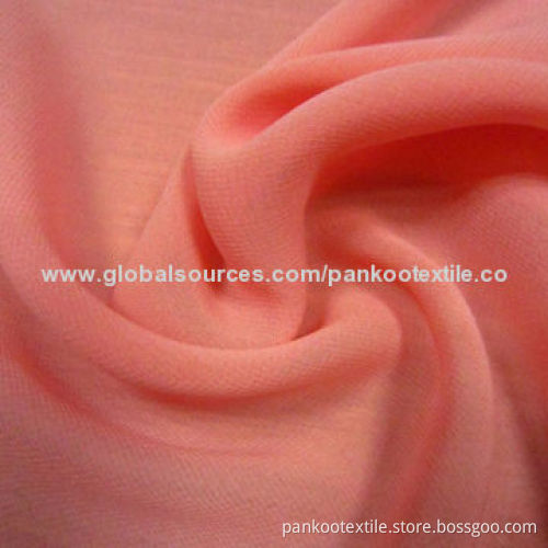 Satin chiffon fabric, made of 100% polyester/soft/drapability/used for garments/dress/scarf/wedding